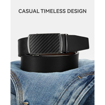 Customizable CHAOREN Mens Leather Ratchet Belt