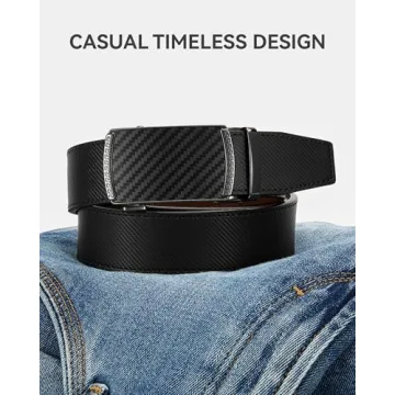 Customizable CHAOREN Mens Leather Ratchet Belt