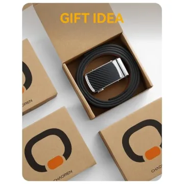 Customizable CHAOREN Mens Leather Ratchet Belt