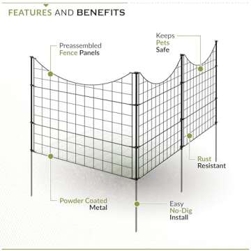 Zippity No Dig Fence for Dogs and Garden - Easy Install