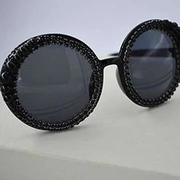 Stylish Colygamala Fringed Rhinestone Sunglasses for Women