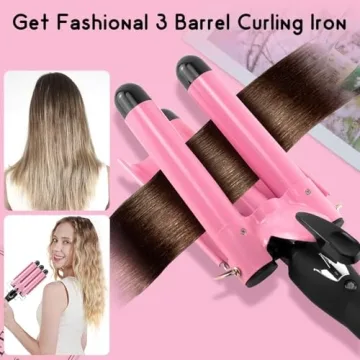 Stylish 3 Barrel Curling Iron - Aleath Hair Waver