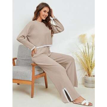 Stylish Dqbeng Two Piece Sweater Set for Women