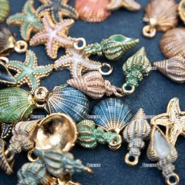 AUEAR Ocean Starfish Charms Set for Jewelry Making