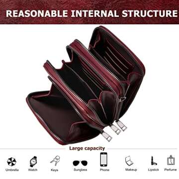 myfriday Small Crossbody Cell Phone Bags for Women, Leather Shoulder Handbags and Purses with 6 Card slots