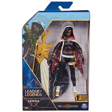 League of Legends, Official 6-Inch Senna Premium Collectible Action Figure with Base, The Champion C...