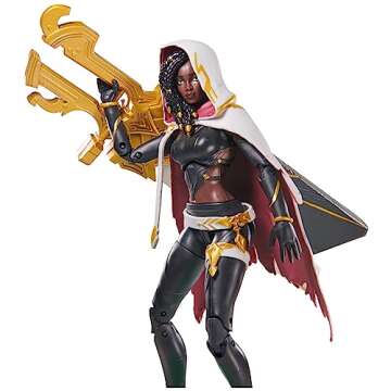 League of Legends, Official 6-Inch Senna Premium Collectible Action Figure with Base, The Champion Collection, Collector Grade, Ages 14 and Up