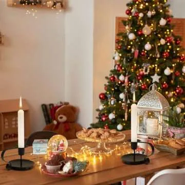 Taper Candle Holders, 2 Count Candlestick Holders, Black Candle Holder Decor