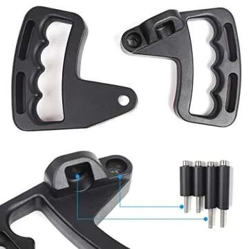 Voodonala Top Hard Grab Handle Bar Matte Surface Black Metal Install Grab Handle for Jeep Wrangler JK JKU Sports,Freedom,Sahara,Rubicon& Unlimited 2010-2018(JL not Suitable)