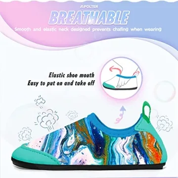 Apolter Baby Boys and Girls Swim Water Shoes Barefoot Aqua Socks Non-Slip for Beach Pool Toddler Kids
