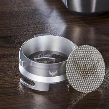 KNODOS Breville Espresso Machine Accessories Set 54mm Walnut Bottomless Portafilter,Calibrated Tamper, Coffee Distributor, WDT Tool, Espresso Funnel and Filter