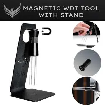 KNODOS Breville Espresso Machine Accessories Set 54mm Walnut Bottomless Portafilter,Calibrated Tamper, Coffee Distributor, WDT Tool, Espresso Funnel and Filter