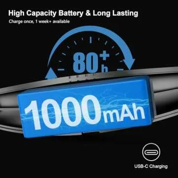 Gritin LED Neck Reading Light,Book Light for Reading in Bed-Eye Caring 3 Colors, Dimmable Brightness, Bendable Arms, 80+Hrs Runtime, Neck Round Design, Comfortable &Lightweight for Crafting, Knitting