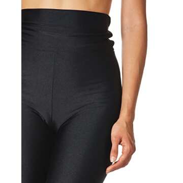 American Apparel Women's Nylon Tricot High Waist Legging, Black, Small