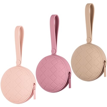 Silicone Pacifier Holder Case, Pack of 3 Baby Silicone Pacifier Holder for Boys & Girls, Portable Si...