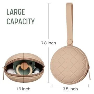 Silicone Pacifier Holder Case, Pack of 3 Baby Silicone Pacifier Holder for Boys & Girls, Portable Silicone Pacifier Container Case (Color 2)