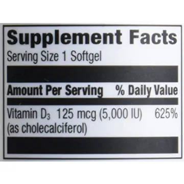 Amazon Elements Vitamin D3 5000 IU 180 Softgels