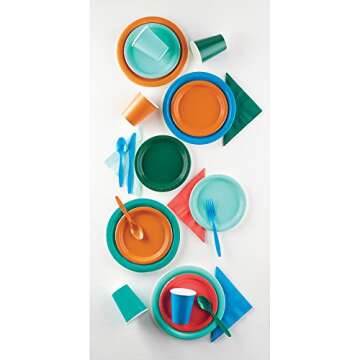 Creative Converting Banquet ROLL 40" X 100', One Size, Teal Plastic