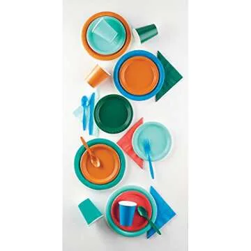 Creative Converting Banquet ROLL 40" X 100', One Size, Teal Plastic