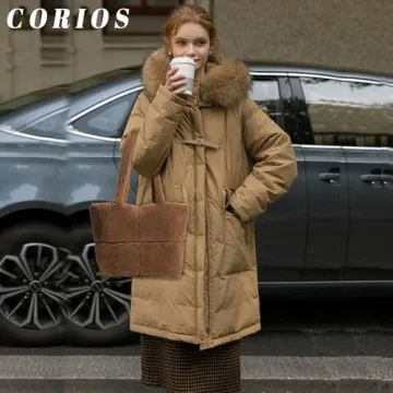 Stylish CORIOS Lamb Wool Handbag for Daily Use and Gifts
