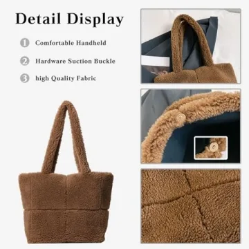 Stylish CORIOS Lamb Wool Handbag for Daily Use and Gifts