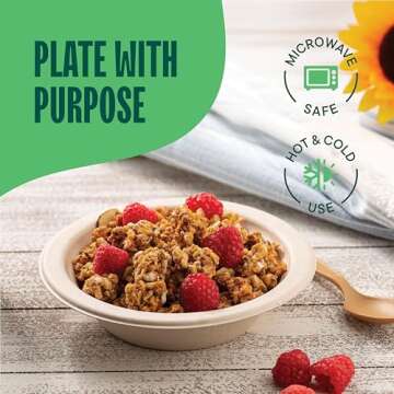 Eco-Friendly Disposable Soup Bowls - 100% Compostable 12 oz