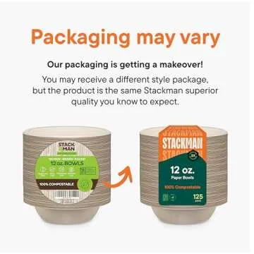 Eco-Friendly Disposable Soup Bowls - 100% Compostable 12 oz