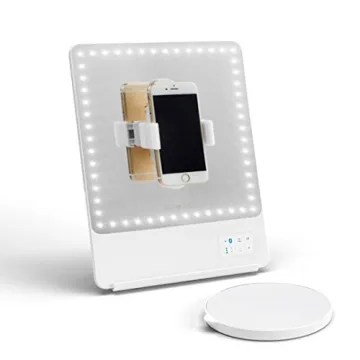 RIKI LOVES RIKI Portable LED Makeup Mirror with Bluetooth & Lighting