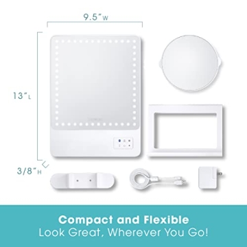 Portable RIKI LOVES RIKI LED Makeup Mirror with Bluetooth