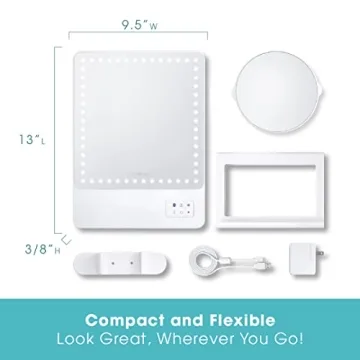 Portable RIKI LOVES RIKI LED Makeup Mirror with Bluetooth