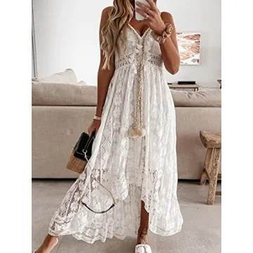 Shop CUPSHE Women's Sleeveless Lace Summer Dress