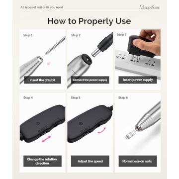 MelodySusie PC120B Electric Nail Drill Compact Multifunctional