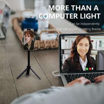 Whellen Video Conference Lighting Kit with Tripod Stand, Ring Light for Monitor Clip On Laptop, 6.3'' LED Video Light for Distance Learning, Zoom Meeting Lighting, Remote Working, Video Recording and Live Streaming, Computer Video Conferencing