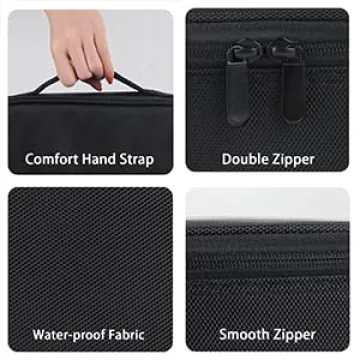 DISEN Makeup Bag Organizer for Travel with Adjustable Dividers