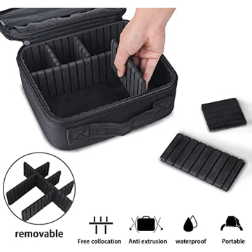DISEN Makeup Bag Organizer for Travel with Adjustable Dividers