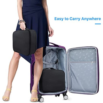 DISEN Makeup Bag Organizer for Travel with Adjustable Dividers