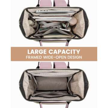 LOVEVOOK Laptop Backpack for Women Fashion Business Computer Backpacks Travel Bags Purse Doctor Nurs...