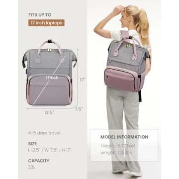 Stylish LOVEVOOK Laptop Backpack for Women - Travel Ready