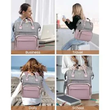 Stylish LOVEVOOK Laptop Backpack for Women - Travel Ready