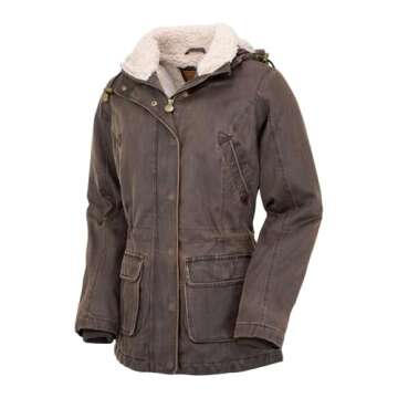 OUTBACK TRADING Women's 2864 Woodbury Vintage Canyonland Outdoor Casual Water Resistant Jacket with Removable Hood, Brown, 3X