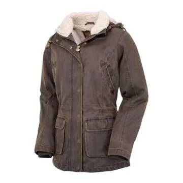 OUTBACK TRADING Women's 2864 Woodbury Vintage Canyonland Outdoor Casual Water Resistant Jacket with Removable Hood, Brown, 3X