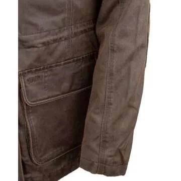 OUTBACK TRADING Women's 2864 Woodbury Vintage Canyonland Outdoor Casual Water Resistant Jacket with Removable Hood, Brown, 3X