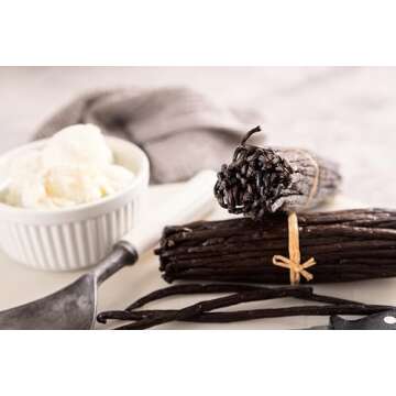 5 Organic Madagascar Vanilla Beans for Baking and Extract