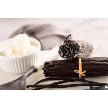 5 Organic Madagascar Vanilla Beans for Baking and Extract
