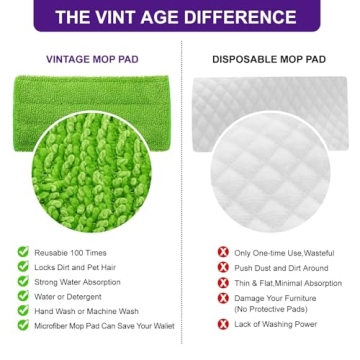 Eco-Friendly Reusable Mop Pads Compatible with Swiffer Wet Jet