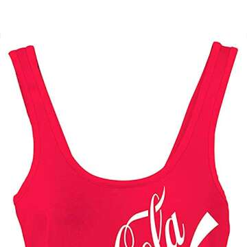 Coca-Cola Ladies Fashion Shirt - Coke Classic Logo Bodysuit (Bodysuit Red, X-Large)