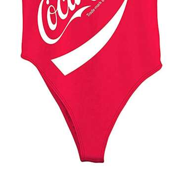Coca-Cola Ladies Fashion Shirt - Coke Classic Logo Bodysuit (Bodysuit Red, X-Large)