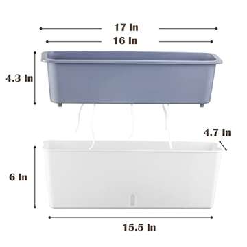 4 Pack Self-Watering Rectangular Planters for Herbs