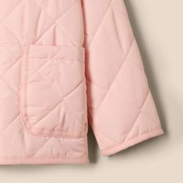 Stylish Baby Girls' Midweight Field Jacket in Pink