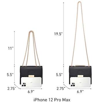 Dasein Women Small Crossbody Bag Designer Evening Bag Clutch Purse Handbag for Wedding/Prom/Party with Double Chain Strap